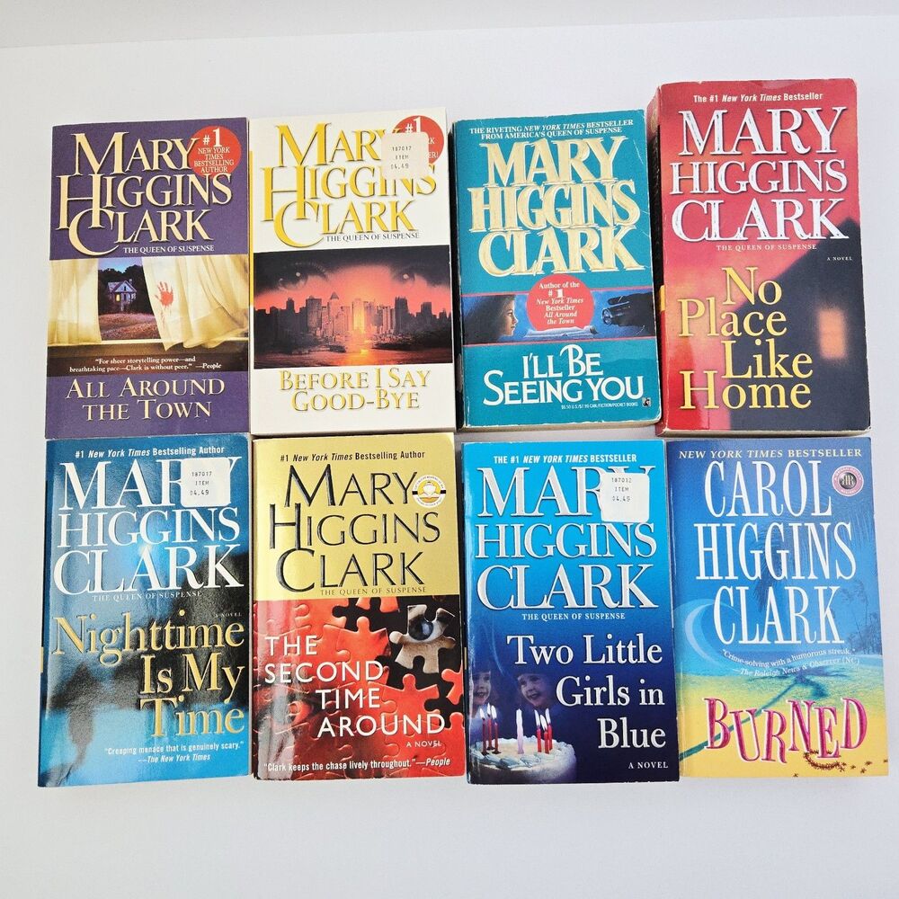 Lot of 8 Mary & Carol Higgins Clark Mystery Suspense Paperback Books Random MIX